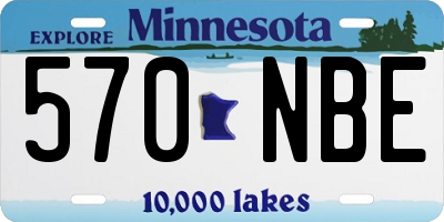 MN license plate 570NBE