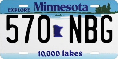 MN license plate 570NBG