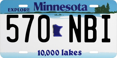 MN license plate 570NBI