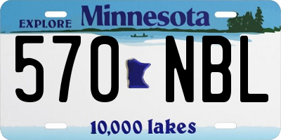 MN license plate 570NBL