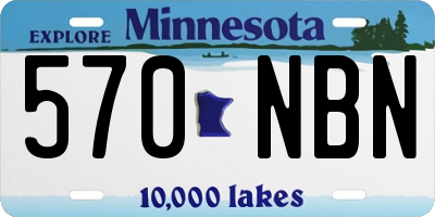 MN license plate 570NBN