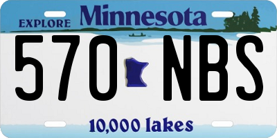 MN license plate 570NBS