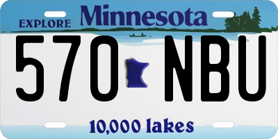MN license plate 570NBU