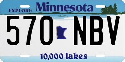 MN license plate 570NBV