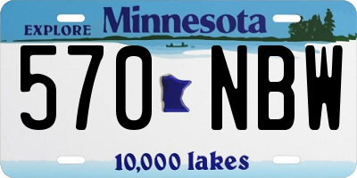 MN license plate 570NBW