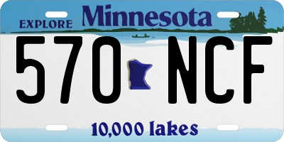 MN license plate 570NCF