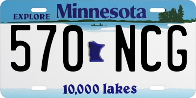 MN license plate 570NCG