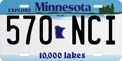 MN license plate 570NCI
