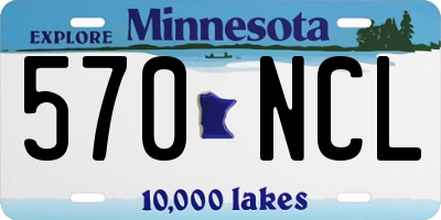 MN license plate 570NCL