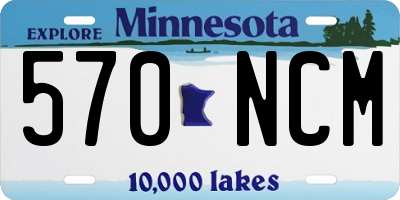 MN license plate 570NCM