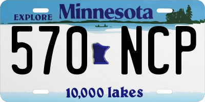 MN license plate 570NCP