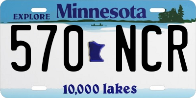 MN license plate 570NCR