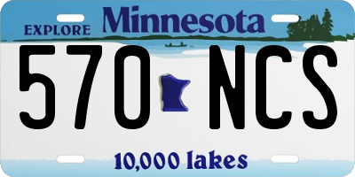 MN license plate 570NCS
