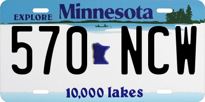 MN license plate 570NCW