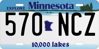 MN license plate 570NCZ