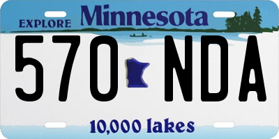 MN license plate 570NDA
