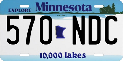 MN license plate 570NDC