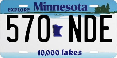 MN license plate 570NDE