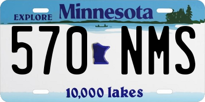 MN license plate 570NMS