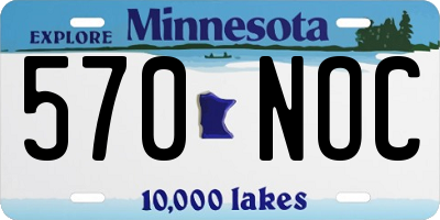 MN license plate 570NOC