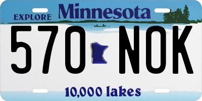 MN license plate 570NOK