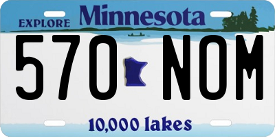 MN license plate 570NOM