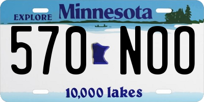 MN license plate 570NOO