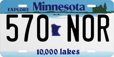 MN license plate 570NOR
