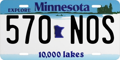 MN license plate 570NOS