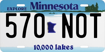 MN license plate 570NOT
