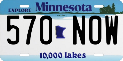 MN license plate 570NOW