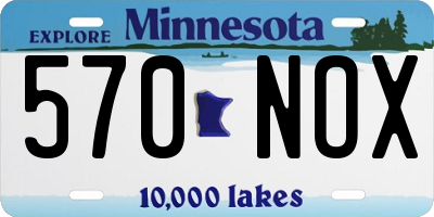 MN license plate 570NOX