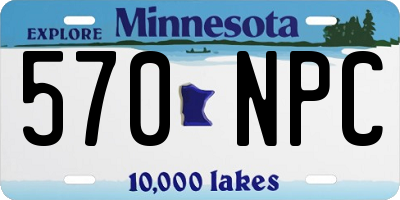 MN license plate 570NPC