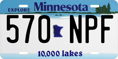 MN license plate 570NPF