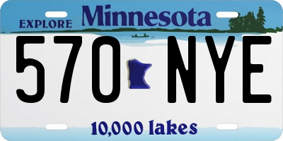 MN license plate 570NYE