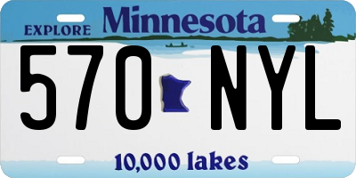 MN license plate 570NYL