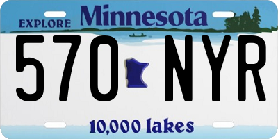 MN license plate 570NYR