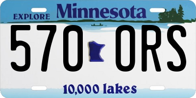 MN license plate 570ORS