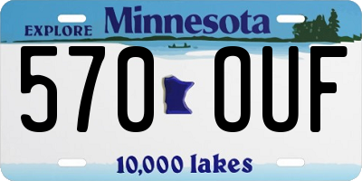MN license plate 570OUF