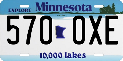 MN license plate 570OXE