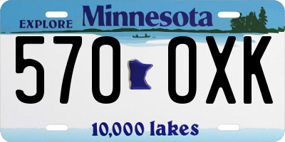MN license plate 570OXK