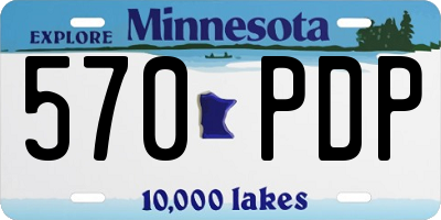 MN license plate 570PDP