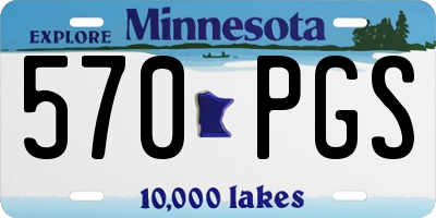 MN license plate 570PGS