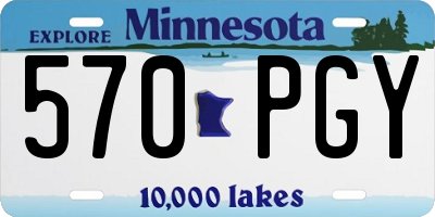 MN license plate 570PGY