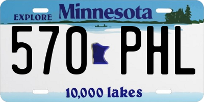 MN license plate 570PHL