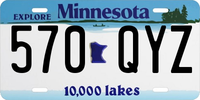 MN license plate 570QYZ