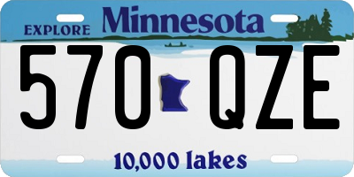 MN license plate 570QZE