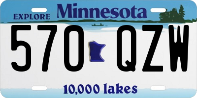 MN license plate 570QZW