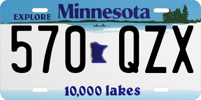 MN license plate 570QZX