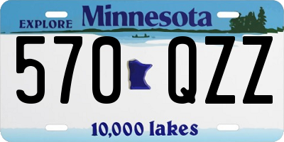 MN license plate 570QZZ